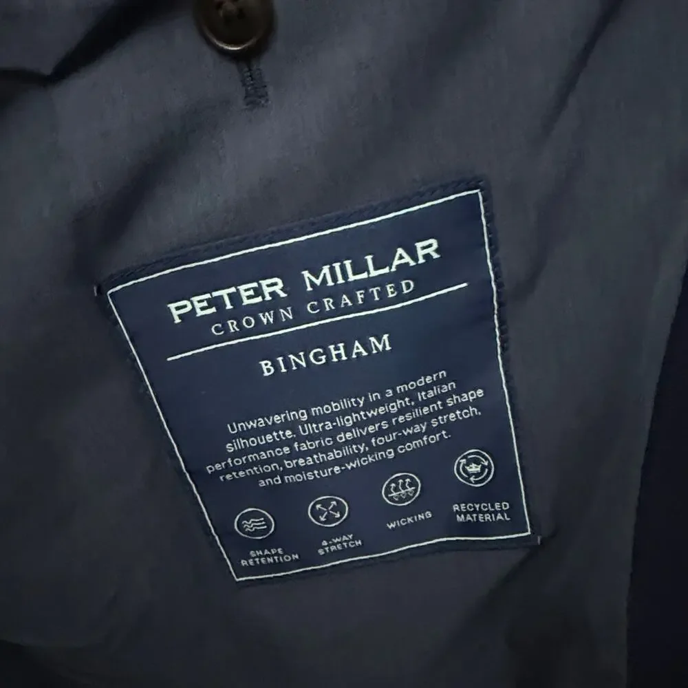 Peter Millar Bingham Blazer Men's XL Blue Crown Crafted Performance Sport Coat